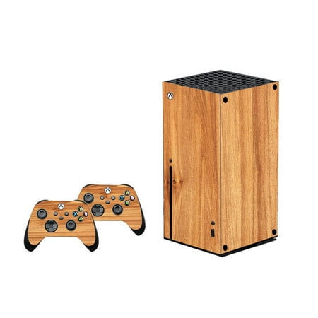 Mytrix Whole Body Protective Skin for Xbox Series X Console and Controllers Durable Vinyl Decal Style Skin Stickers for Xbox - Wooden Amber