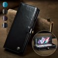 thumbnail image 1 of 1pc Wallet Case Artificial Leather Flip Case With Card Holder And Kickstand For Galaxy Z Fold 4/5, 1 of 4