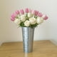 thumbnail image 5 of Cubo de hierro galvanizado a prueba de fugas, jarrón de agua, cubo antiguo vintage, cubo para arreglos florales, muebles decorativos para el hogar, cubo de flores de metal, 5 of 6