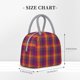thumbnail image 2 of Balery Orange and Purple Plaid Bolsa de Almuerzo para Mujeres, Caja de Almuerzo, Bolsa de Almuerzo Pequeña Impermeable, Tote de Almuerzo Reutilizable con Gran Capacidad, 2 of 6