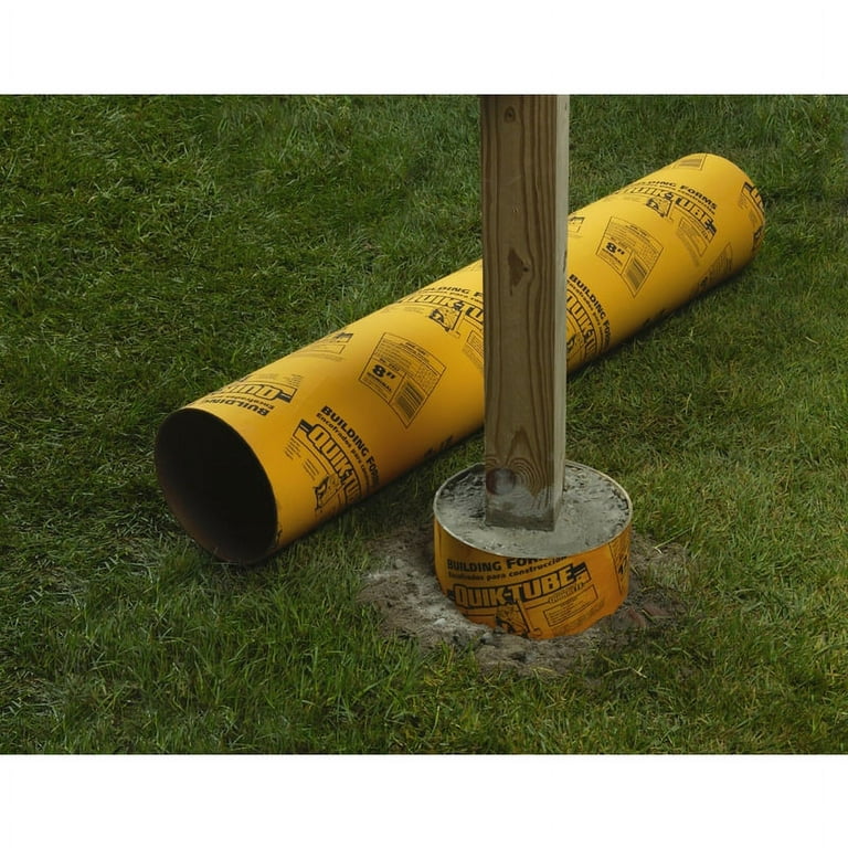 Quikrete Quik-Tube Cardboard Concrete Building Form Tube 4 ft. L X 8 in. D Quikrete Quik-Tube Cardboard Concrete Building Form Tube 4 ft. L X 8 in. D