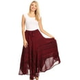 thumbnail image 5 of Sakkas Ivy Maiden Boho Skirt - Wine - Plus Size, 5 of 5