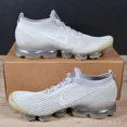 thumbnail image 2 of Ni - ke Ni - ke Air Vapormax Flyknit 3 Shoes Mens Size 11 Platinum Running AJ6900-102, 2 of 5