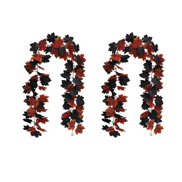 2 hojas de arce artificiales para decoración del hogar, Halloween, fiestas, hojas de arce
