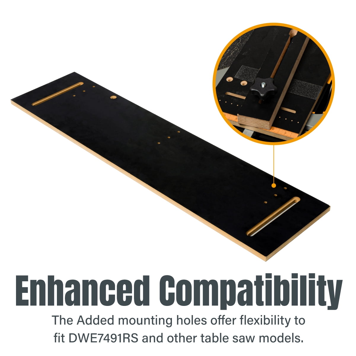 POWERTEC Taper/Straight Line Jig for Table Saws with 3/4” Wide by 3/8” Deep Miter Slot (71395)