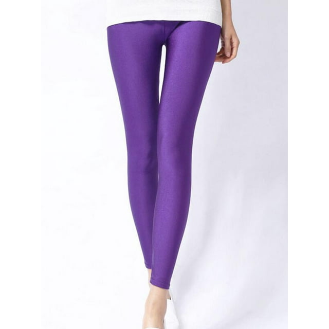 Shiny Pant Leggings Hot Selling Leggings Solid Color Fluorescent Spandex Elasticity