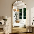 thumbnail image 3 of Anyrose 78"x 38" Arched Full Length Mirror Full Body Wall Mirrors, Gold, 3 of 8
