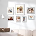 thumbnail image 5 of Golden State Art, Gallery Wall Frames, 11x14, 8x10, 5x7 Multiple Photo Frames Collage for Wall or Tabletop Displays with Mat or Without Mat Silver, 7 Pack, 5 of 8