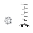 thumbnail image 3 of SZUL Women's 2 Carat TW Diamond Flower Cluster Stud Earrings in 14K White Gold, 3 of 4