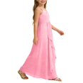 thumbnail image 5 of Flower Girl Dress A Line Junior Bridesmaid Flowy Chiffon Maxi Wedding Party Pant Gown Rd1 Dress Size 2-3 Y, 5 of 6