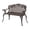 Bronze, variant on VINGLI 42.5" Patio Garden Bench Outdoor Metal Rose Loveseat,Cast Iron Cast Aluminium Frame Antique Finish Park Chair,Accented Lawn Front Porch Path Yard Bronze Decor Deck Furniture, Bronze