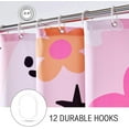 thumbnail image 4 of Cute Pink Halloween Shower Curtain for Bathroom Aesthetic Halloween Decorations, Funky Groovy Floral Ghost Spirit Shower Curtain Set, Modern Y2K Gothic Spooky Preppy Bath Curtain, 4 of 7
