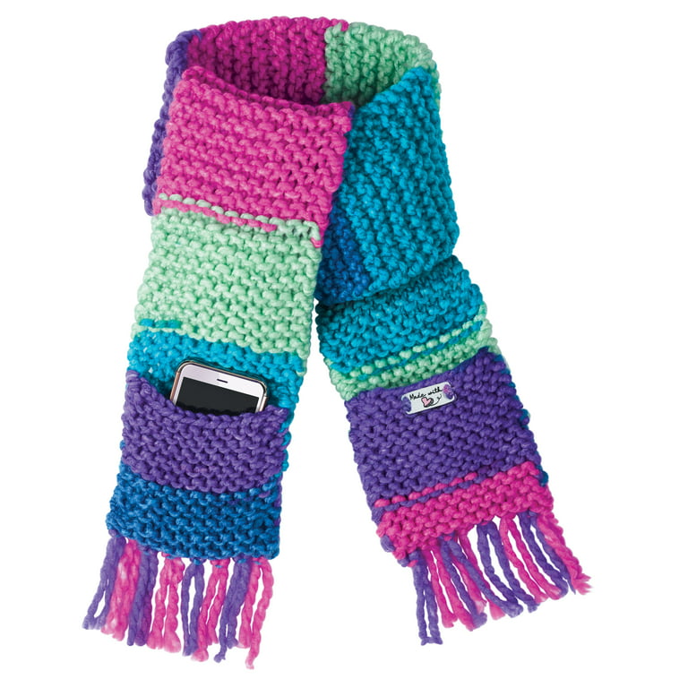Creativity for Kids Learn to Knit Scarf - Arts and Crafts for Girls and Boys Age 9 to 12+, Size: 52 inch Long