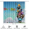 thumbnail image 2 of Fuera del nido-theme 4-Piece Shower Curtain Set with Rugs, Waterproof Bathroom Decor Set Includes Bath Mat, U-Shaped Rug, Toilet Lid Cover and Curtain with Hooks, 2 of 6