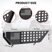 DIAMOOKY Front Door Pocket Storage Box for Jeep Wrangler JL JLU 4XE 2018-2025 & Gladiator JT 2020-2022 2023 2024 2025, 2PCS - Front Door Flag