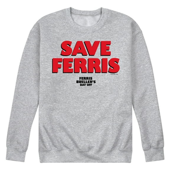 Ferris Bueller's Day Off - Save Ferris - Men's Crew Neck Fleece Pullover