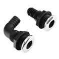 thumbnail image 2 of Beisidaer Boat Hose Pipe Elbow Bilge Pump Drain Black Nylon With Stainless Thru Hull, 2 of 6