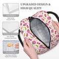 thumbnail image 3 of Honeii Strawberry And Cheery Print Insulated Lunch Bag Women Reusable Lunch Box with Pocket for Work Picnic Travel -One Size, 3 of 6
