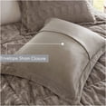 thumbnail image 5 of JERFIT Faux Fur Comforter Set Full Queen Grey - 3PCS Reversible Mink Like Bedding Set with Hypoallergenic Filling, Ultra Soft & Cozy, 5 of 10