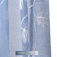 thumbnail image 6 of Haperlare Dusty Blue Sheer Valance Curtains 52"W x 15"L Leaf Embroidery Voile Valances Cafe Curtains Farmhouse Light Filtering Kitchen Valance Curtains, 1 Panel, 6 of 7