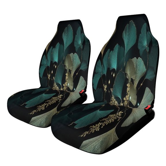 Ginkgo Leaf Print Car Seat Covers Car Accessories Pack of 2 Universal Front Seat Protective Cover