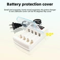 MDHAND 4 Slot Alkaline Battery Charger with Indicator for AA/AAA Battery Charger, White