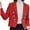 Red, variant on Double Breasted Cropped Short Blazer Jackets Lapel Open Front Long Sleeve Business Suit Jackets