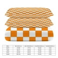 thumbnail image 2 of 3 Pcs Soft Bedding Set, Includes 1 Duvet Cover with Zipper And 2 Pillow Shams,Orange And White Check Queen(90"×90"), 2 of 8
