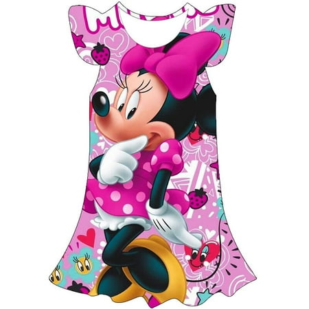 Minnie Mouse princesse robe filles robe anniversaire tenue robes fille  Costume fête vêtements fille fit kis taille 2-10 ans