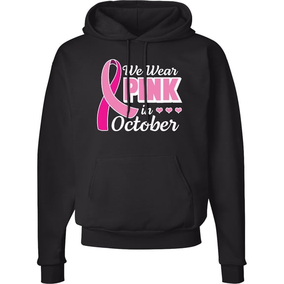Inktastic Breast Cancer Awareness We Wear Pink in October Adult Hoodie Sweatshirt