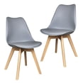 thumbnail image 1 of Sillas Eames Acolchadas Big Room Comedor Patas de Madera Gris, 1 of 4