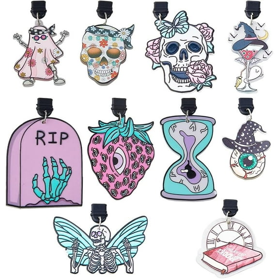 10Pcs Dust Plug Charms Bulk Gothic Type-C USB Charging Port Charm 2-2.2 Inch Cell Phone Charm Plug Cover USB C Port Cap Protector Pendant for Cellphone Tablet Charging Ports Dust