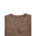 thumbnail image 6 of Liacowi Women Long Sleeve Bodycon Romper Sexy Deep V-Neck Slim Fit Short Jumpsuit Ribbed One Piece Playsuits Bodysuits, 6 of 9