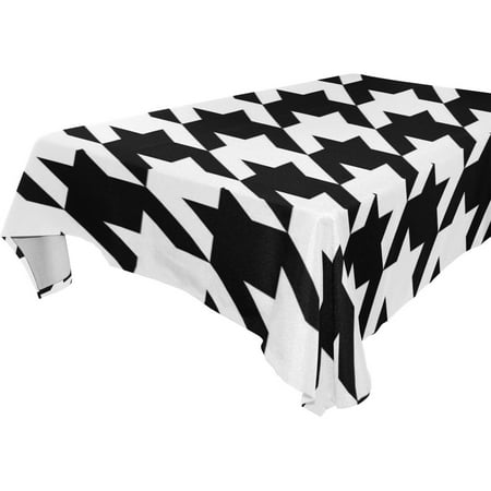 

POPCreation Navy Tablecloths Black And White Geometric Table Top Decoration 60x120 inches