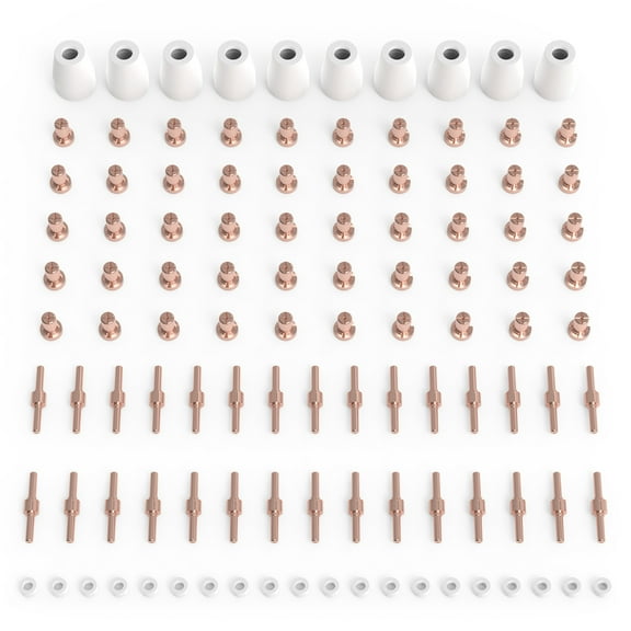 TOOLIOM Plasma Cutter Torch Consumables PT31 Electrode Nozzles Cups Kit 110Pcs