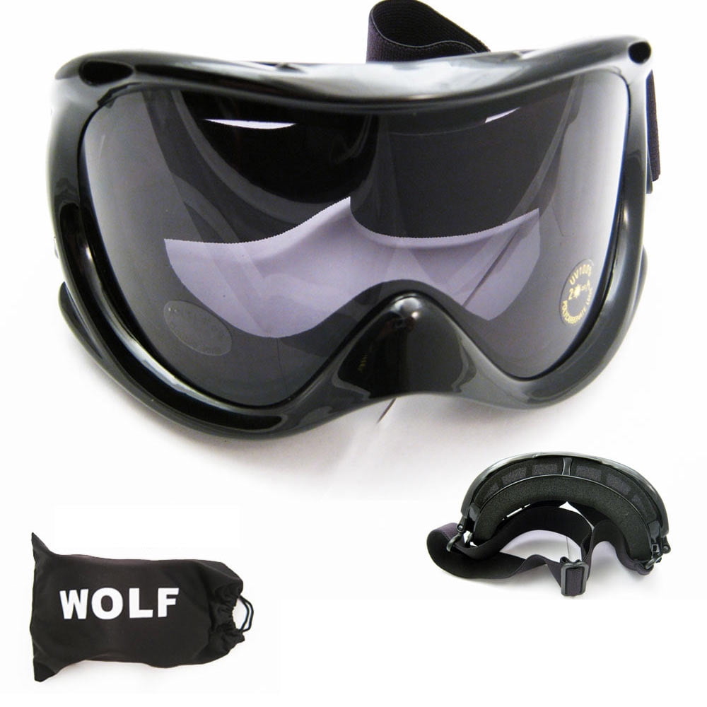 Black Ski Goggles Snowboard Glasses Skiing Sun Sports Adult Man Woman