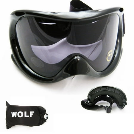 Black Ski Goggles Snowboard Glasses Skiing Sun Sports Adult Man Woman Lens Snow