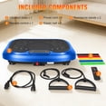 thumbnail image 6 of RICAN Vibration Plate Exercise Machine, Whole Body Shake Plate Exercise Machine with 5 Resistance Bands for Lymphatic Drainage & Wellness and Fitness,Blue, 6 of 11