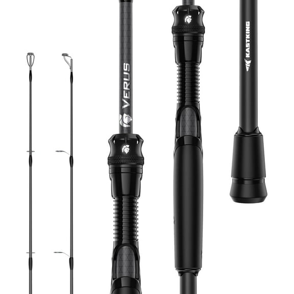 KastKing Performance Spinning & Casting Fishing Rod with Extra Tip, Lightweight KastFlex IM6 Graphite, FazLite Rings Guides, Extra Tip Section-Verus