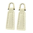 thumbnail image 4 of balikha 2x Zipper Pulls Zip Puller Tag PU Leather Replacement Decorative Zipper Pull Tabs Zip Pulls for Luggage Bag Suitcase Purses White, 4 of 9