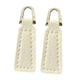 thumbnail image 4 of 2 tiradores de cremallera de cuero artificial para chaqueta. Blanco, 4 of 9
