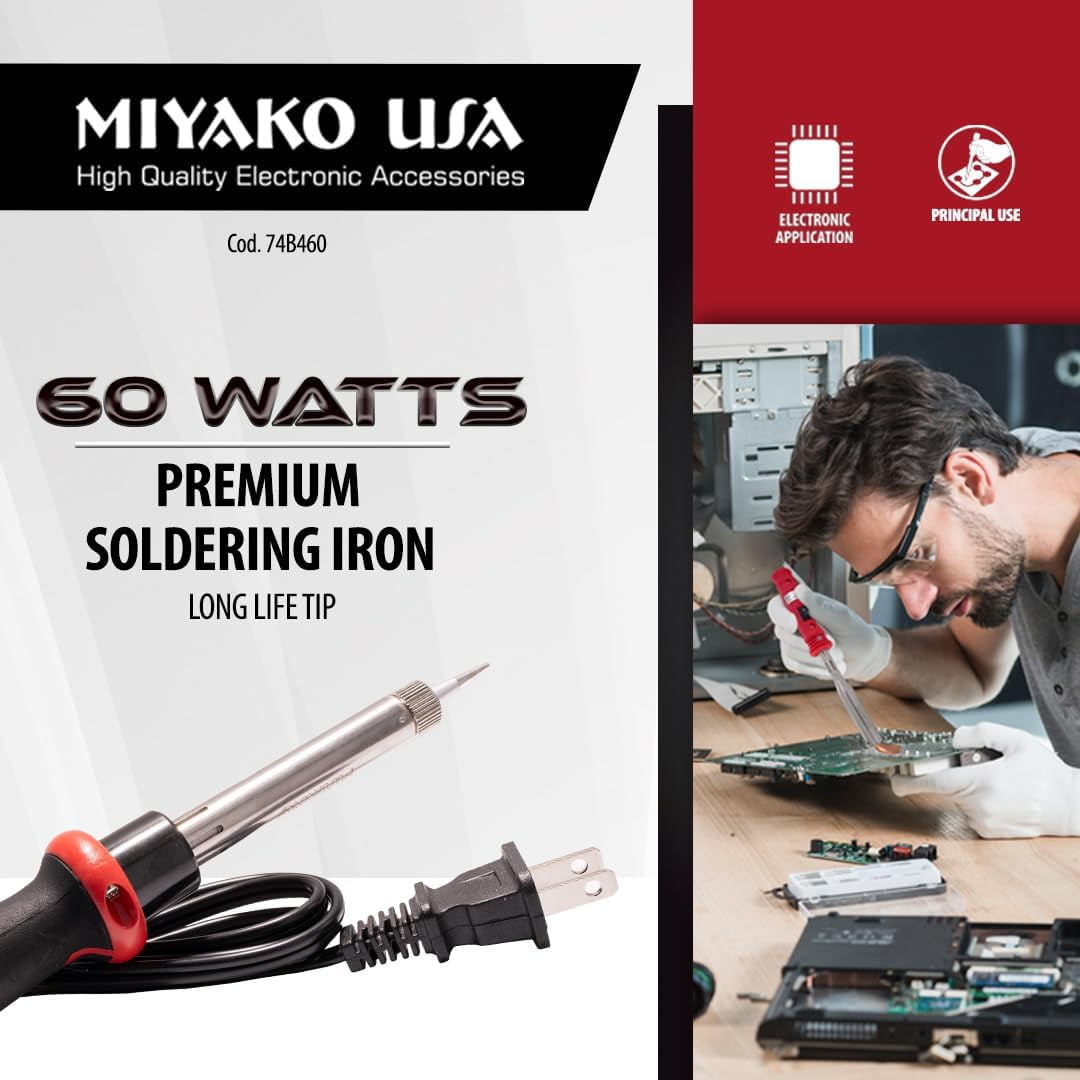 MIYAKO Soldering Iron Pencil Style Solder With Premium High Performance Heater for Quick Heat Up