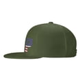 thumbnail image 3 of ZICANCN Alphabet P America Usa Flag Baseball Caps, Trucker Hats for Men And Women, Adjustable Breathable Flat Caps, Moss Green, 3 of 8