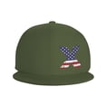 thumbnail image 2 of ZICANCN Alphabet X America Usa Flag Baseball Caps, Trucker Hats for Men And Women, Adjustable Breathable Flat Caps, Moss Green, 2 of 8