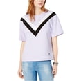 thumbnail image 2 of Tommy Hilfiger Mujer Chevron Sudadera, Púrpura, Pequeño Tommy Hilfiger Camisa de entrenamiento, 2 of 2