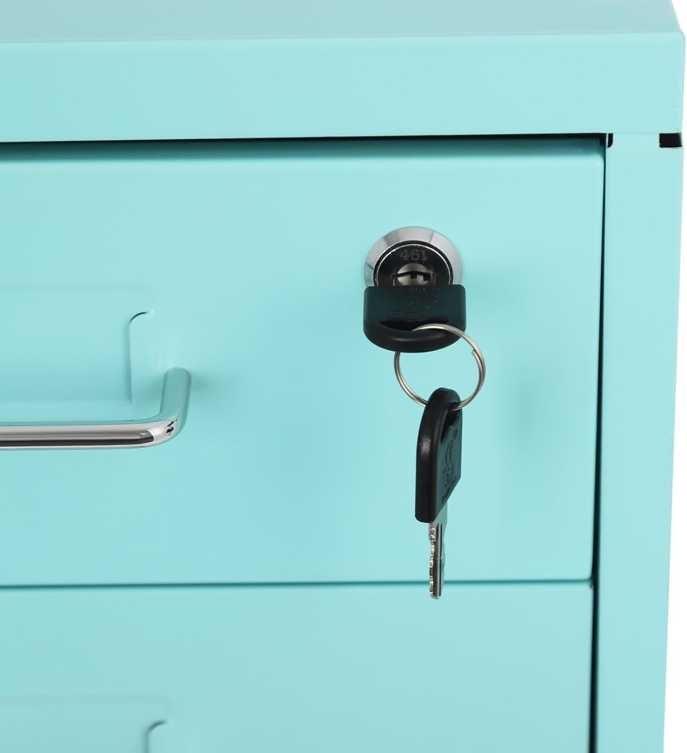 6 Drawers File Cabinet with Lock Rolling Mobile Filing Cabinet with Wheels Under Desk Vertical Filing Cabinet for Office/Home Metal Mobile Storage File Organizer for Home Office, 11*16*27in