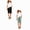 01b-0320-BKMG, variant on 2PC Ruffle Shorts for Kids 10-11 Girls Bermuda Shorts Elastic Waist Knee Length Rolled Hem Long Shorts Summer Casual Solid Straight Leg Short Pants