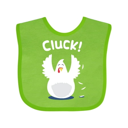 

Inktastic Chicken Barnyard Farm Cluck Gift Baby Boy or Baby Girl Bib