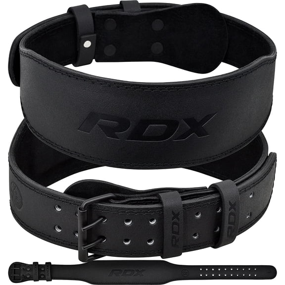 RDX Weight Lifting Belt for Fitness Gym Belts for Powerlifting, Deadlifting Adjustable Leather Belt with 4” Padded Lumbar Back Support Great for Bodybuilding
