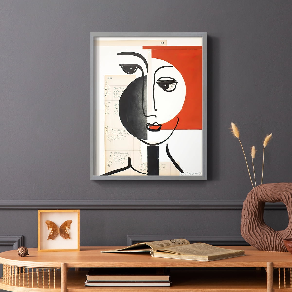 Faces of A Century IV in Paper Solid Wood 8 x 10 Framed Print